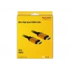 DeLOCK - HDMI-kaabel - HDMI (M) kuni HDMI (M) - 50 cm - Kolmekordne isolatsioon - Must, Kuld - 8K tugi