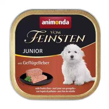 Märg koeratoit Animonda Vom Feinsten Junior linnumaksaga 150 g, 10% valku, 7% rasva
