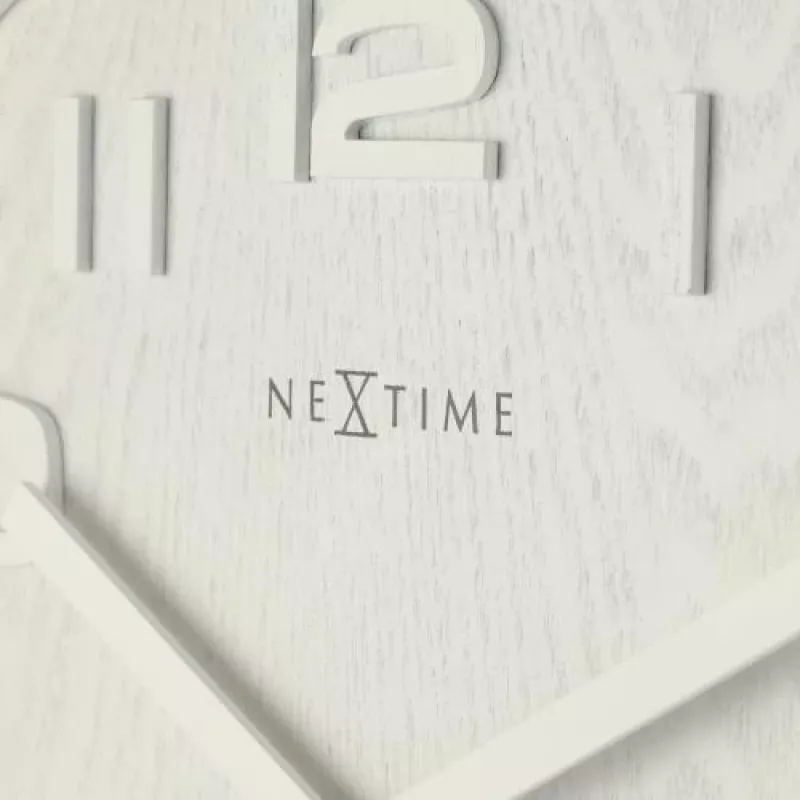 NeXtime 3096WI - Seinakell - kvartskell - Ring - Valge - Puit - Puit