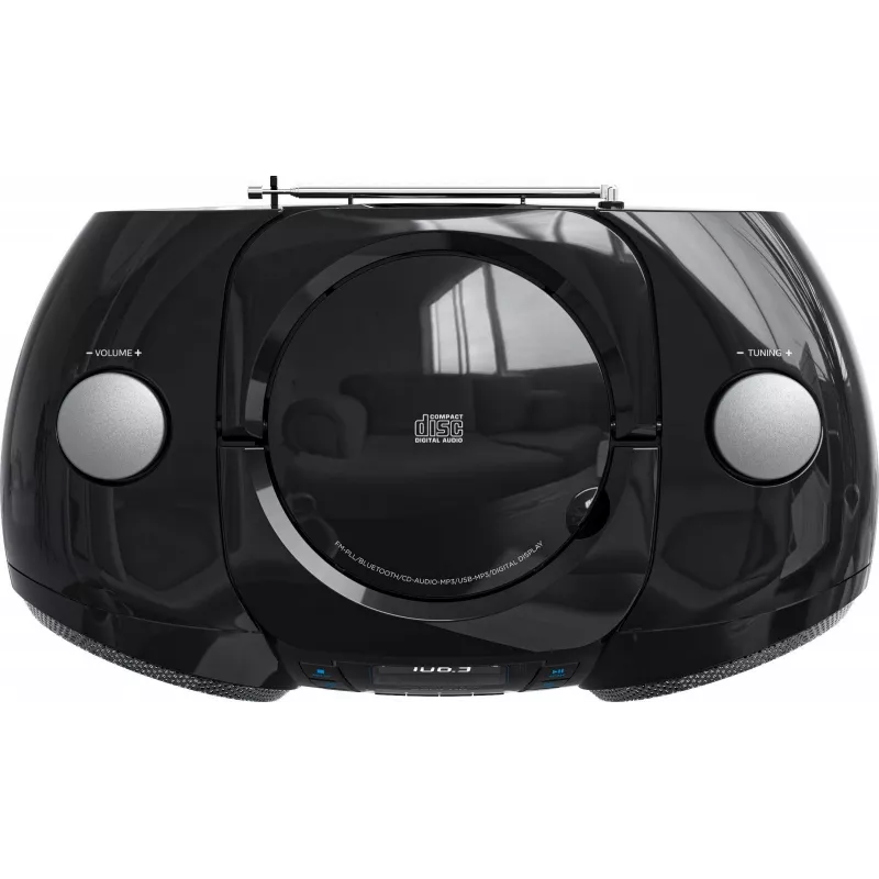 Kaasaskantav Bluetooth-boombox SENCOR SPT4710B — 20 W koguvõimsus, Bluetooth 5.3, CD/USB/FM, aku- või voolutoide