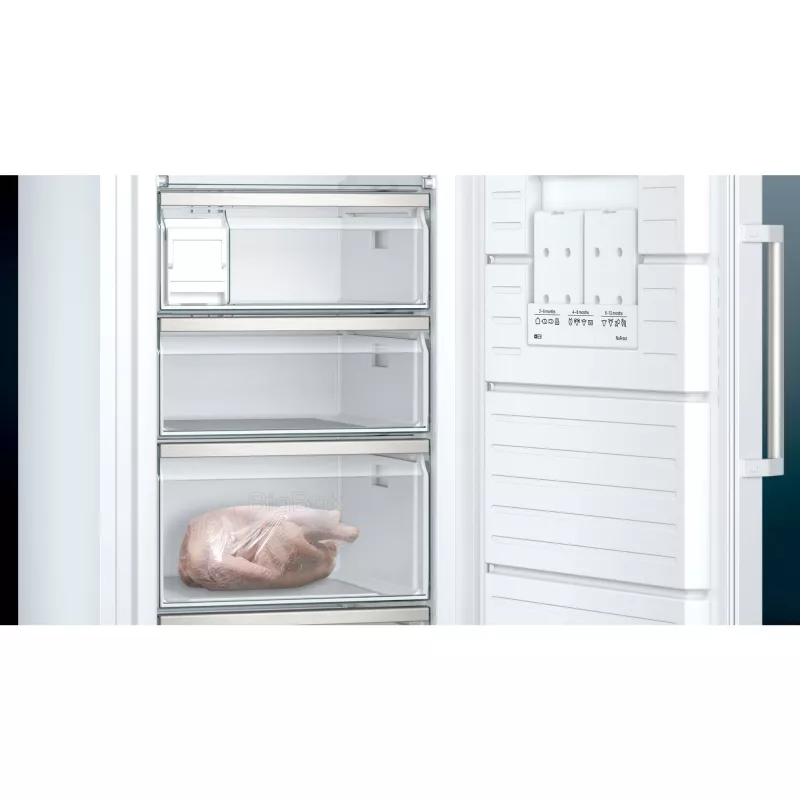 Siemens iQ500 GS58NAWCV sügavkülmuti Püstseisev sügavkülmuti Eraldiseisev 366 L Valge