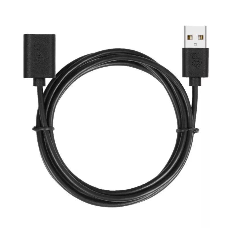 Pikenduskaabel USB AM-AF 1,8 m must