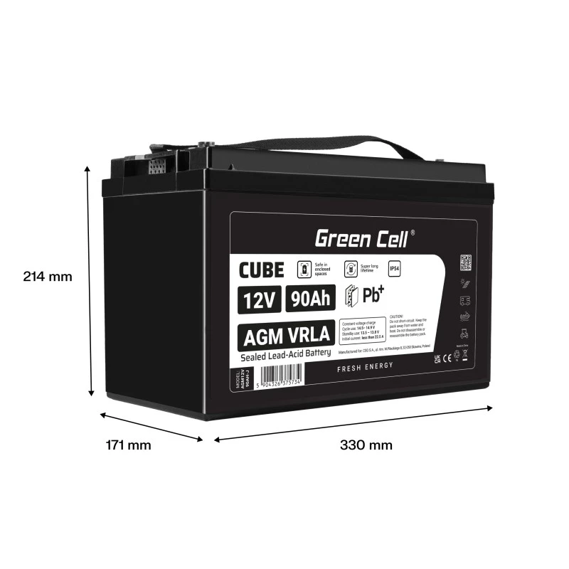Aku AGM VRLA 12V 90Ah IP54