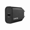 Seinalaadija CANYON OnCharge 30CL 30W PD 1-port EU pistik Must