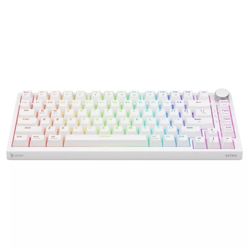 Savio ASTRAL WHITE JADE klaviatuur mängudele USB QWERTY US International