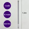 Välistingimustesse mõeldud LoRa antenn QOLTEC 12 dBi 868 MHz, 1,5 m kaabel