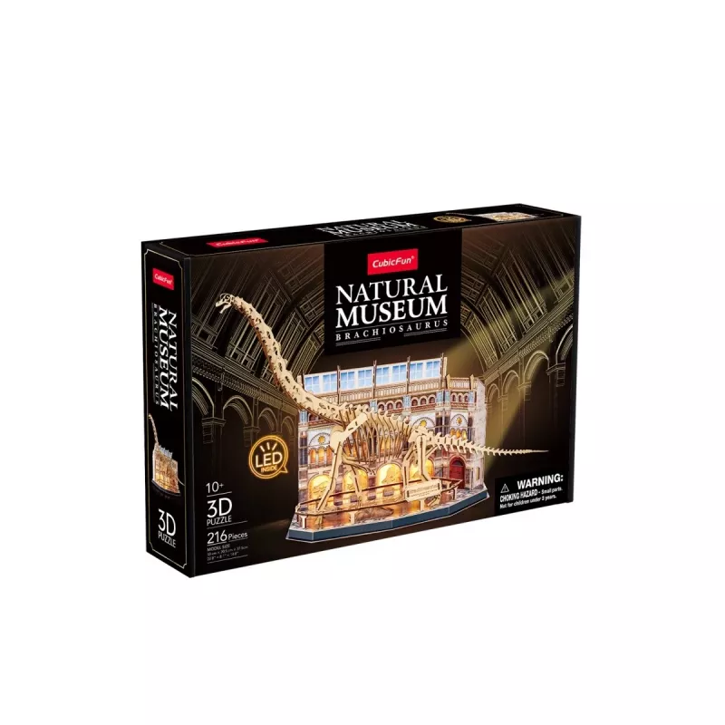 3D LED pusle Dante CubicFun NatMus Brachiosaurus 05447 – hariv kokkupandav mudel LED-valgustusega