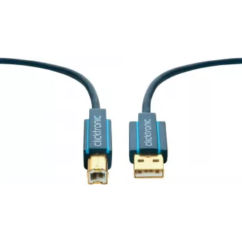 ClickTronic 1,8m USB 2.0 A/B is/is 1,8m USB A USB B sinine USB-kaabel (70096)