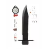 Kindla teraga ellujäämisnuga Mil-Tec Special Forces 15368000 — roostevaba teras, täistang, 310 mm üldpikkus, 185 mm tera, must