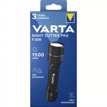 Taskulamp Varta F30R Aluminium Laetav LED, alumiiniumkorpus, laetav