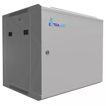 Extralink Rackmount cabinet 9U 600x450 ASP Gray wall mounted, metal door