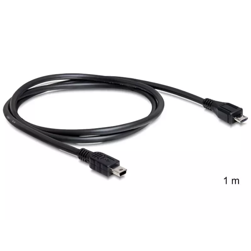 USB-kaabel DeLOCK 83177 1m Micro-USB B Mini-USB B Must