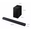 Samsung HW-B450F/EN 2.1‑kanaliga Bluetooth heliriba juhtmevaba bassikõlariga, 300 W RMS, Dolby Audio, ARC