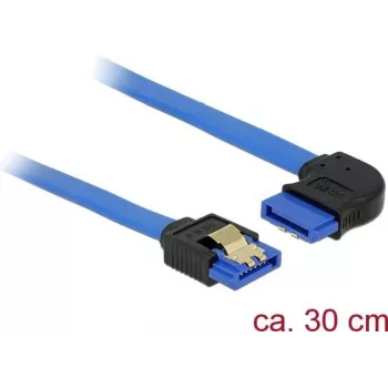 SATA-kaabel DeLOCK 84990 0.3 m SATA 7-kontaktiline must sinine