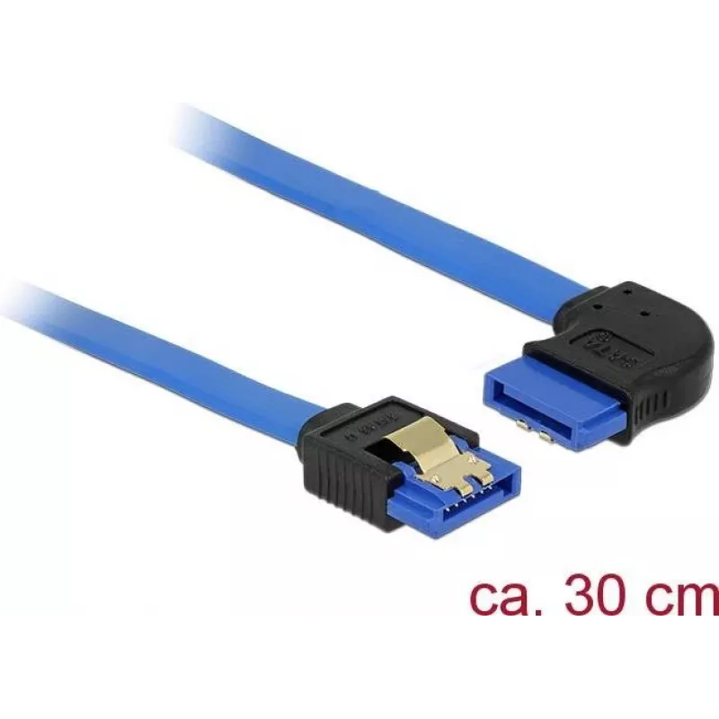 SATA-kaabel DeLOCK 84990 0.3 m SATA 7-kontaktiline must sinine