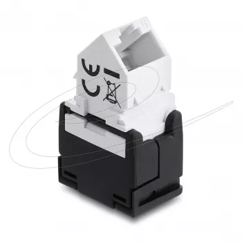 DELOCK Keystone-moodul RJ45-pistik - LSA Cat.6 45° nurga all varjestamata must