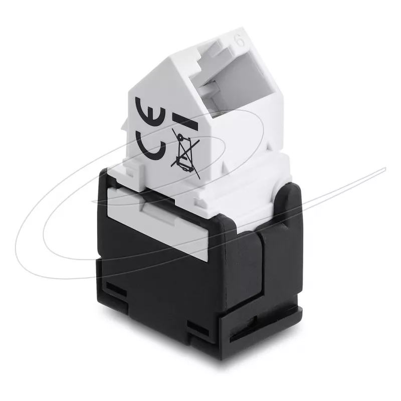 DELOCK Keystone-moodul RJ45-pistik - LSA Cat.6 45° nurga all varjestamata must