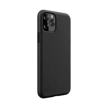 Silikoonümbris Devia Nature Series iPhone 12 Pro Max jaoks — must, pehme puutega kaitseümbris