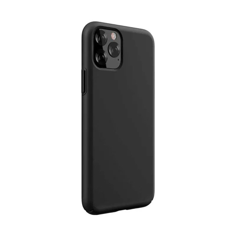Silikoonümbris Devia Nature Series iPhone 12 Pro Max jaoks — must, pehme puutega kaitseümbris