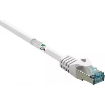 RF-5043912 RJ45 võrgukaabel, patch-kaabel CAT 6a S/FTP 10,00 m valge leegiaeglustav 1 tk (RF-5043912)