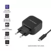 Qoltec 50188 mobiilseadmete laadija sülearvutile, nutitelefonile, nutikellale, tahvelarvutile, telefonile, universaalne must AC, DC siseruumides