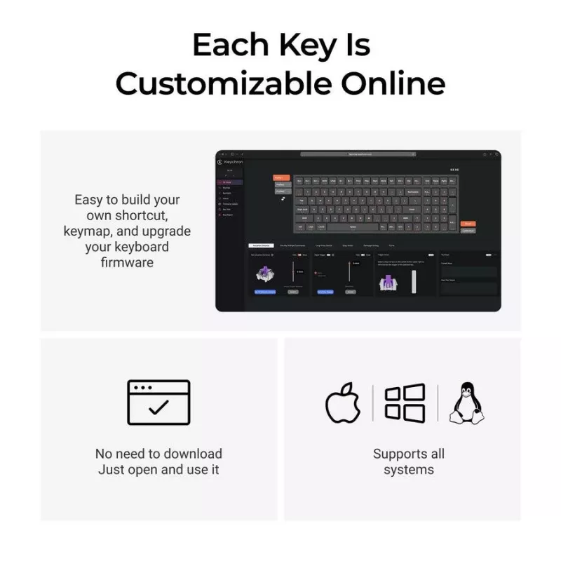 Mehaaniline klaviatuur Keychron K4 HE Gateron Double‑Rail Magnetic Nebula lülititega, juhtmevaba, must, USA paigutus