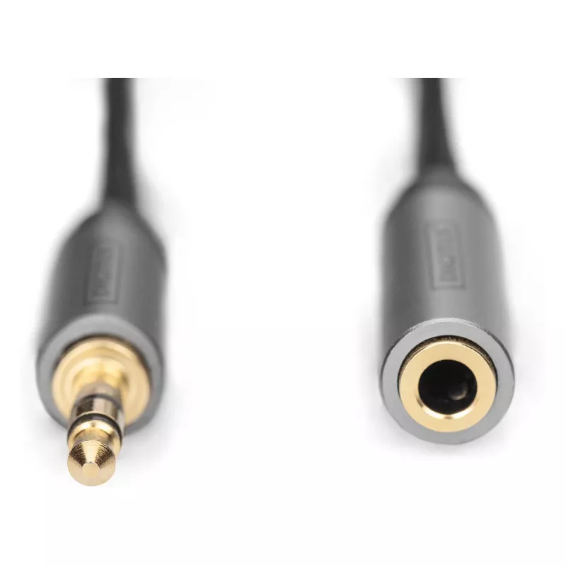 Digitus helipikenduskaabel 3,5 mm pistik 3,5 mm pesasse 1 m must