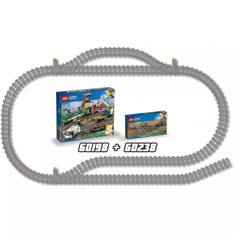 Ehitusmängukomplekt LEGO City 60238 – raudtee ümbersuunaja ja tarvikud mängukomplektidele