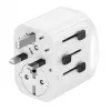 Reisiadapter GEMBIRD TPA-EU2A1C15-01-W — 15W, Type E pistik, 2× USB-A + 1× USB-C, 100–250V