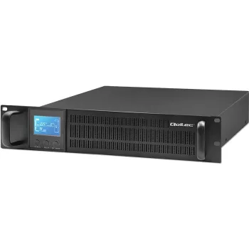 Qoltec 53945 RACK UPS 1kVA 800W võrgutoite katkematu toiteallikas (On-line, puhas siinuslaine, LCD, SNMP pesa)