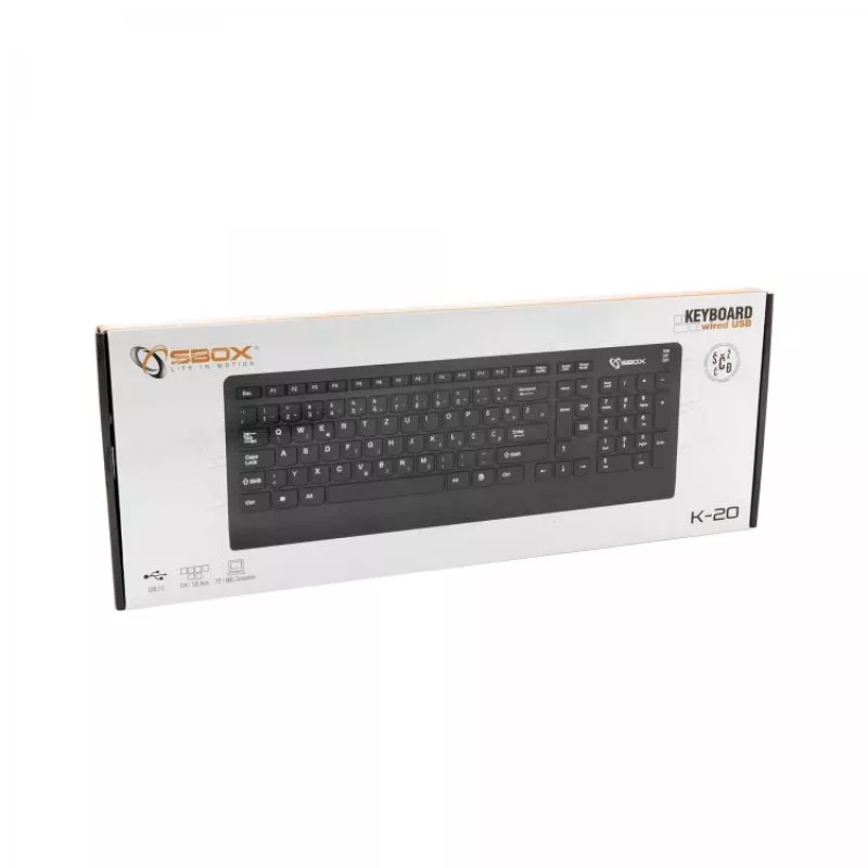 Sbox klaviatuur juhtmega USB K-20
