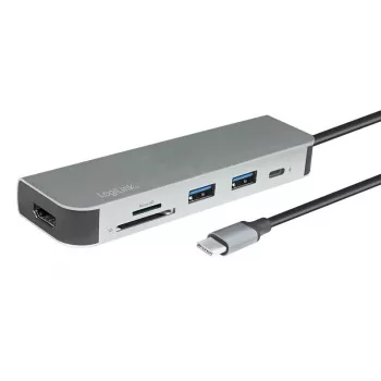 LogiLink UA0343 USB-C Multiport Hub Alumiinium USB 3.2 2. põlvkond Mult