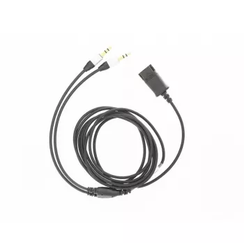Audio adapterkaabel Tellur QD to 2×3.5mm jack, 2.2 m, Must