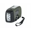 Hädaabiraadio FOSCO 464600 LED-taskulambi, akupanga, FM, IPX3, päikese-/käsitsi-/USB-C-ga – roheline/must