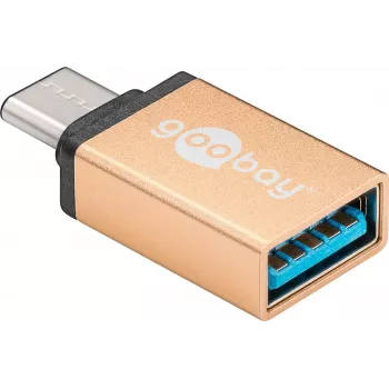 Wentronic Goobay USB-C™ adapter - USB 3.0 A-pistikupesa, kuldne - ühendamiseks USB-C™ ja USB-A seadmete vahel (56622)