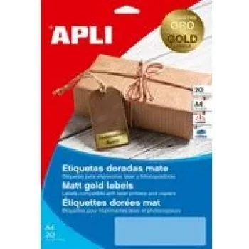 Sildilehed agipa 63,5 x 29,6 mm, kuldne, laserprinteritele ja koopiamasinatele, 1 leht (14887)