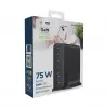 GEMBIRD mobiilseadme laadija TA-UC-2A4C-PD75-01-BK — 75 W, 4× USB-C + 2× USB-A, PD ja QC3.0, 6 seadme samaaegne laadimine, 1,5 m kaabel, must