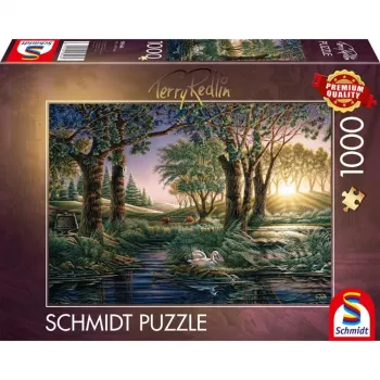 Jigsaw Puzzle schmidt spiele Terry Redlin ’Morning Magic at the Pond’ — 1000 tükki