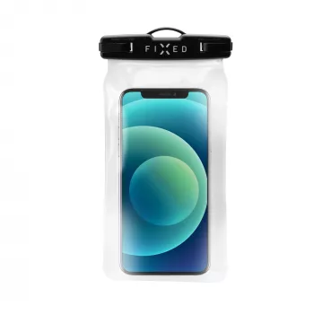 Veekindel universaalne mobiiltelefoni kaitseümbris FIXED Fixed Float — Must, universaalne sobivus, veekindel varrukas