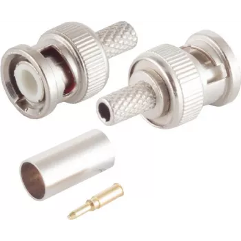 BNC videopistik ShiverPeaks 98802-1 RG59 jaoks, pressitav, 75 Ω