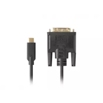 Video kaabliadapter LANBERG CA-CMDV-10CU-0030-BK, USB USB-C to DVI-D, 3 m, Must
