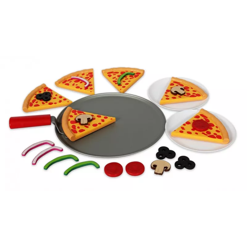 Play Magnetic Pizza set, MALIK MalBlo Magnetic, mängutoit, rollimängu mänguasi, magnetilised viilud