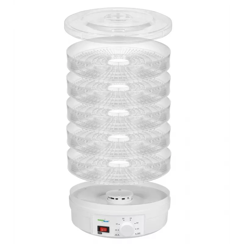Toidukuivati GreenBlue GB190 5 restiga, 250 W, reguleeritav temperatuur, 32 cm resti läbimõõt