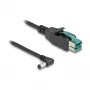 DeLOCK PoweredUSB kaabel isane 12 V DC 5,5 x 2,1 mm isane nurga all 1 m