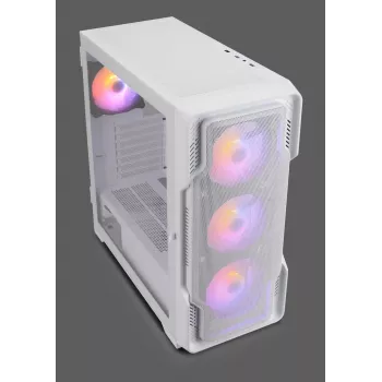 Nanoxia DS-9ARGB-W - Midi Tower - PC - Valge - ATX - EATX - micro ATX - Mini-ITX - Plastik - Steel - Tempered Glass - Gaming (DS-9ARGB-W)