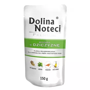 Dolina Noteci Premium rikkalikult hirvelihaga märg koeratoit, 150 g