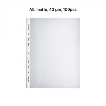 AD Class PUNCHED POCKET Orange Peel A5 40 mikr., pakk 100 tk