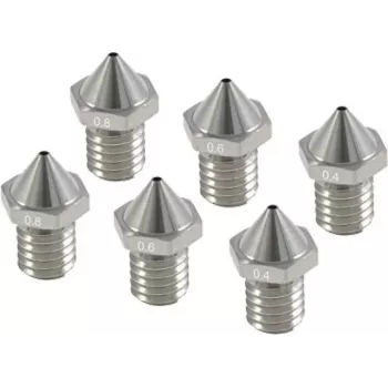 Düüsikomplekt Flashforge Creator 3 Pro jaoks — varudüüsid 0,4 mm, 0,6 mm, 0,8 mm