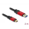 USB-kaabel DeLOCK 80618 10 Gbps Type-A to USB-C 2m punane metall