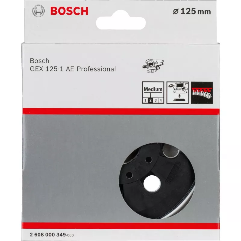 Bosch Accessories 2608000349 Lihvimisketas keskmiselt kõva, 125 mm, GEX 125-1 AE jaoks Läbimõõt 125 mm Sobib (üksikasjad) ekstsentriklihvijale GEX 125-1 AE